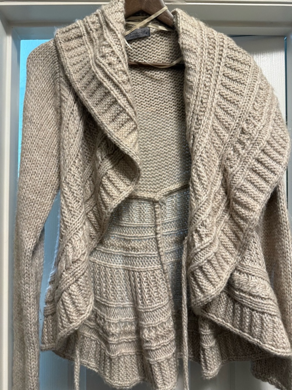 Anthropologie Elsamanda Wool Alpaca Blend Mauve Chunky
Cardigan XL